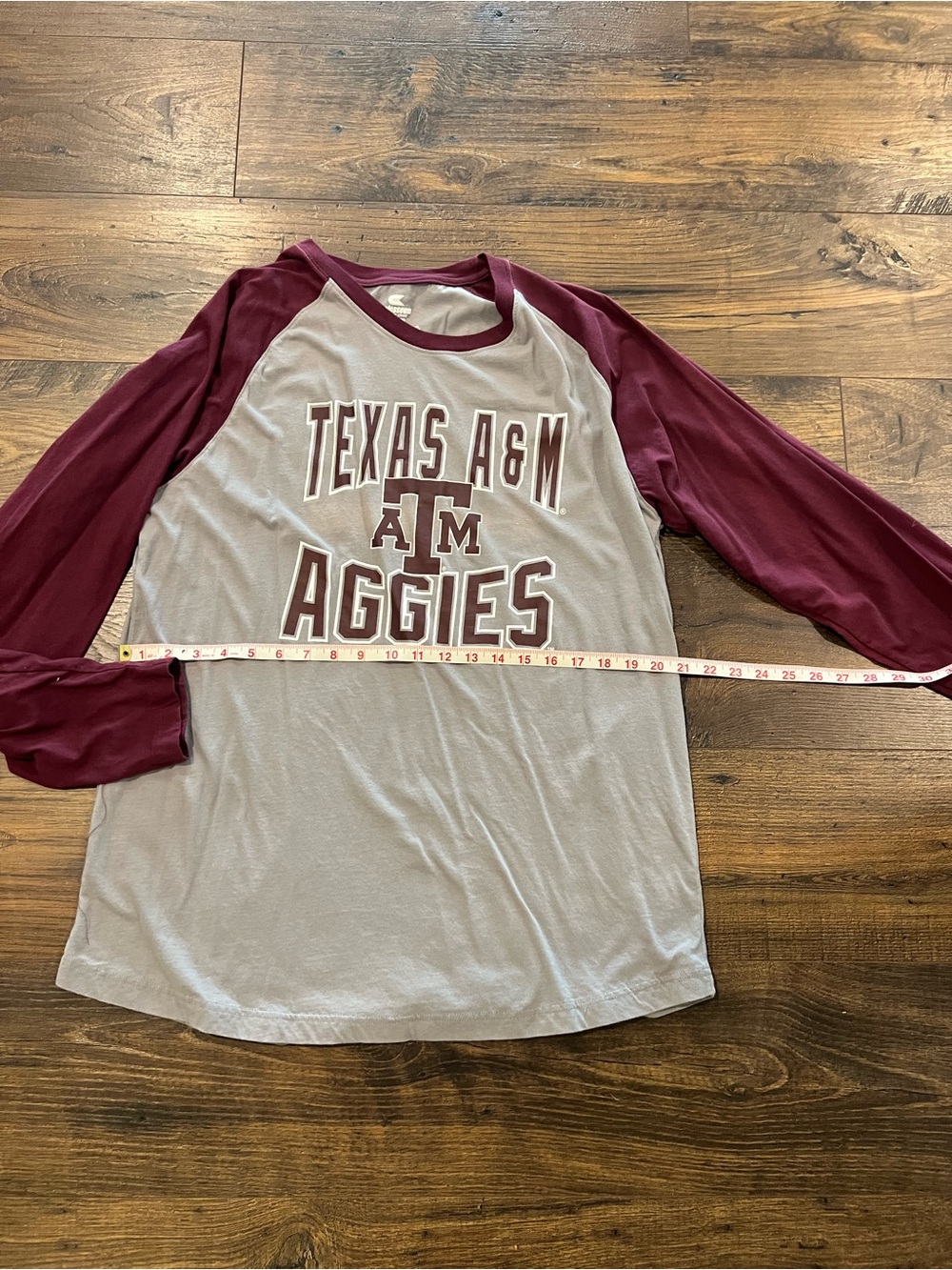 Colosseum Gray Tee with Maroon Trim